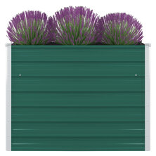 Plantenbak verhoogd 100x100x77 cm gegalvaniseerd staal groen