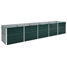 Plantenbak verhoogd 400x80x45 cm gegalvaniseerd staal groen