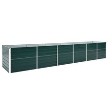 Plantenbak verhoogd 480x80x77 cm gegalvaniseerd staal groen