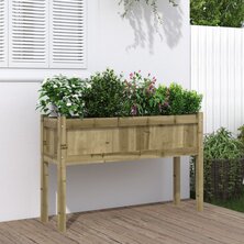 Plantenbak met poten 110x31x70 cm ge&iuml;mpregneerd grenenhout