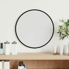 Wandspiegel rond &Oslash;30 cm zwart