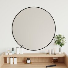 Wandspiegel rond &Oslash;60 cm zwart