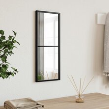 Wandspiegel rechthoekig 20x50 cm ijzer zwart