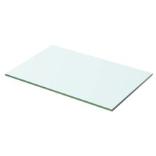 Wandschap transparant 50x25 cm glas