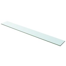 Wandschap transparant 100x12 cm glas