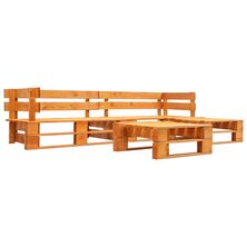 4-delige Loungeset pallet hout honingbruin