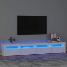 Tv-meubel met LED-verlichting 240x35x40 cm wit