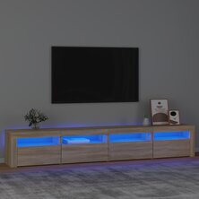 Tv-meubel met LED-verlichting 240x35x40 cm sonoma eikenkleurig