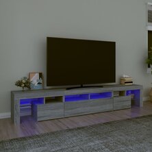 Tv-meubel met LED-verlichting 230x36,5x40 cm grijs sonoma eiken