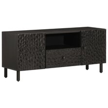 Tv-meubel 105x33x46 cm massief mangohout zwart