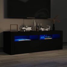 Tv-meubel met LED-verlichting 120x35x40 cm zwart