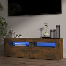 Tv-meubel met LED-verlichting 120x35x40 cm sonoma eikenkleurig