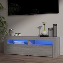 Tv-meubel met LED-verlichting 120x35x40 cm grijs sonoma eiken