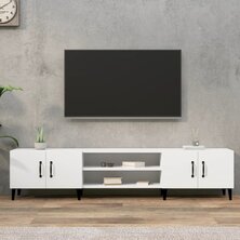 Tv-meubel 180x31,5x40 cm bewerkt hout wit