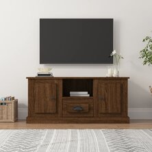 Tv-meubel 100x35,5x45 cm bewerkt hout bruin eikenkleur