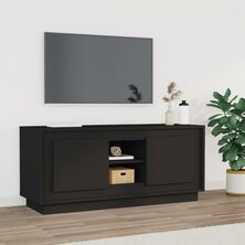 Tv-meubel 102x35x45 cm bewerkt hout zwart