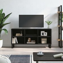 Tv-meubel 103,5x30x50 cm bewerkt hout zwart