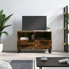 Tv-meubel 80x36x50 cm bewerkt hout gerookt eikenkleurig