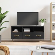 Tv-meubel 102x36x50 cm bewerkt hout zwart