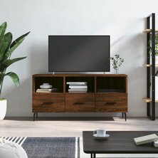 Tv-meubel 102x36x50 cm bewerkt hout bruin eikenkleur