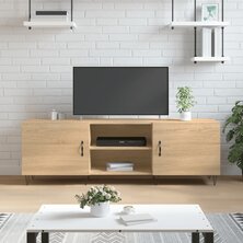 Tv-meubel 150x30x50 cm bewerkt hout sonoma eikenkleurig