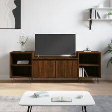 Tv-meubel 160x35x55 cm bewerkt hout bruin eikenkleur