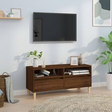 Tv-meubel 100x34,5x44,5 cm bewerkt hout bruin eikenkleur