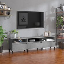 Tv-meubel 150x30x44,5 cm bewerkt hout betongrijs