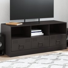 Tv-meubel 99x39x44 cm staal zwart