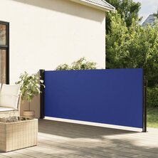 Windscherm uittrekbaar 120x300 cm blauw