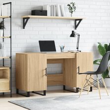 Bureau 140x50x75 cm bewerkt hout sonoma eikenkleurig