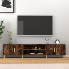 Tv-meubel 180x31,5x40 cm bewerkt hout gerookt eikenkleurig