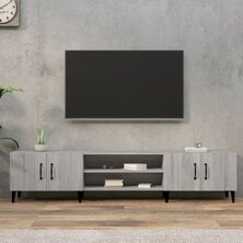 Tv-meubel 180x31,5x40 cm bewerkt hout grijs sonoma eikenkleurig