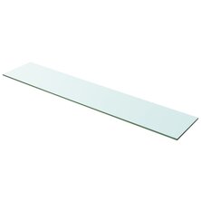 Wandschap transparant 100x20 cm glas