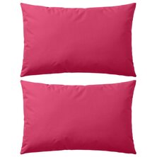 Buitenkussens 60x40 cm roze 2 st