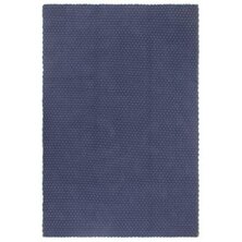Vloerkleed rechthoekig 80x160 cm katoen marineblauw