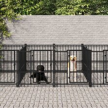 Hondenkennel voor buiten 7,51 m&sup2; staal