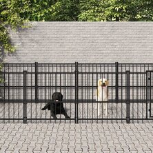 Hondenkennel voor buiten 7,51 m&sup2; staal