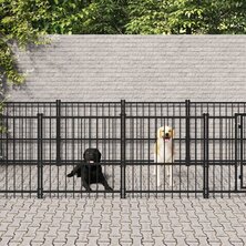 Hondenkennel voor buiten 13,14 m&sup2; staal