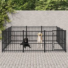 Hondenkennel voor buiten 8,47 m&sup2; staal