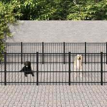 Hondenkennel voor buiten 33,87 m&sup2; staal