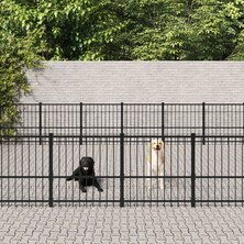 Hondenkennel voor buiten 33,87 m&sup2; staal