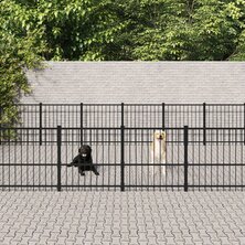 Hondenkennel voor buiten 47,05 m&sup2; staal