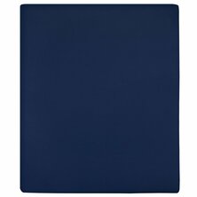 Hoeslaken jersey 160x200 cm katoen marineblauw