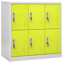 Lockerkast 90x45x92,5 cm staal lichtgrijs en groen