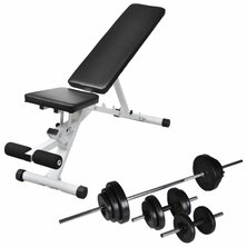 Trainingsbank met halterset 30,5 kg