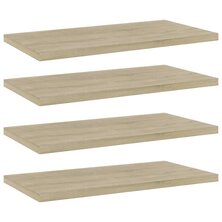 Wandschappen 4 st 40x20x1,5 cm bewerkt hout sonoma eikenkleurig