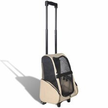 Huisdierentrolley inklapbaar beige