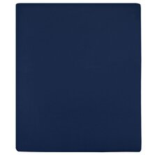 Hoeslakens 2 st jersey 160x200 cm katoen marineblauw