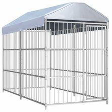 Hondenkennel voor buiten met dak 300x150x200 cm